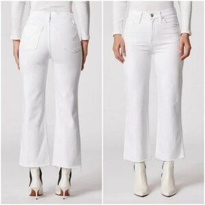 Hudson Jeans Remi High Rise Straight Crop Ankle White Jeans Women Size 28